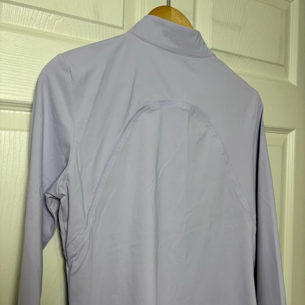 Cegolfs Golf Top Shirt Women Medium Long Sleeve Lilac Quarter Zip Pickleball NEW